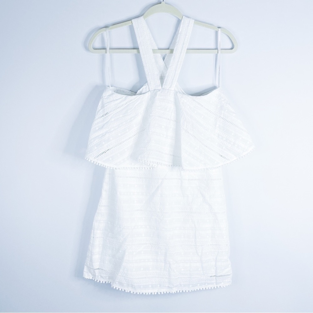Foxiedox - White Eyelet Halter Dress